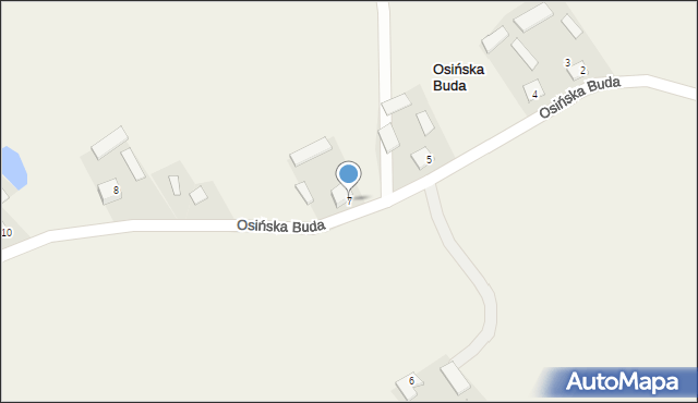 Osińska Buda, Osińska Buda, 7, mapa Osińska Buda