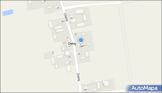 Osiny, Osiny, 18A, mapa Osiny