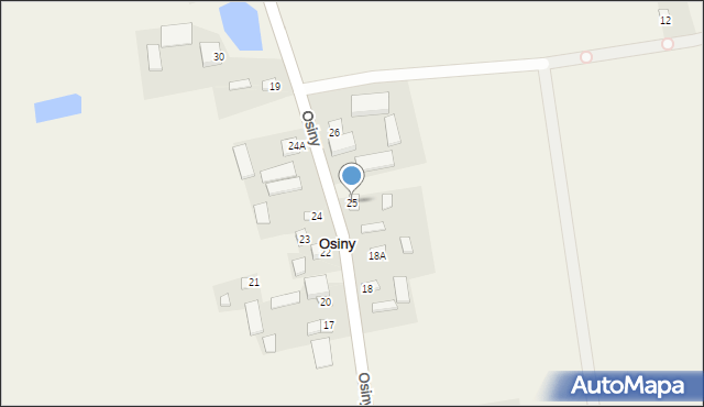 Osiny, Osiny, 25, mapa Osiny