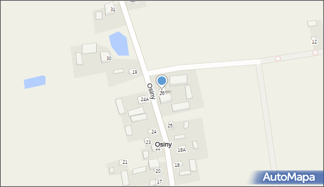 Osiny, Osiny, 26, mapa Osiny