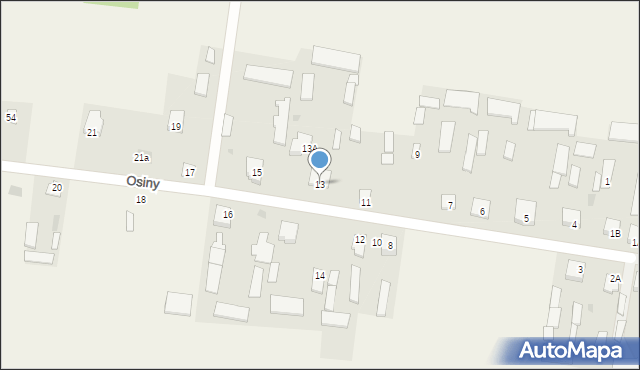Osiny, Osiny, 13, mapa Osiny