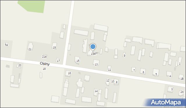 Osiny, Osiny, 13A, mapa Osiny