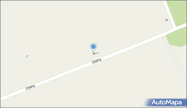 Osiny, Osiny, 55, mapa Osiny