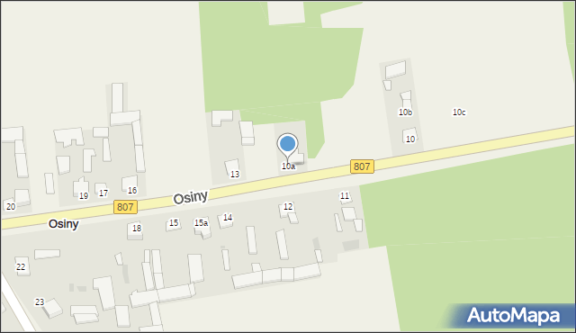 Osiny, Osiny, 10a, mapa Osiny