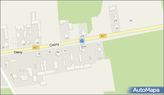 Osiny, Osiny, 12, mapa Osiny