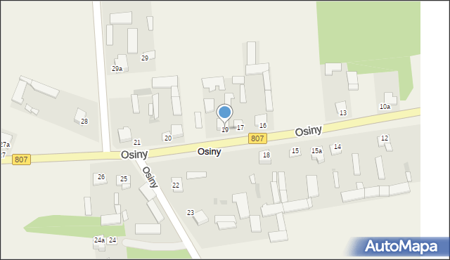 Osiny, Osiny, 19, mapa Osiny