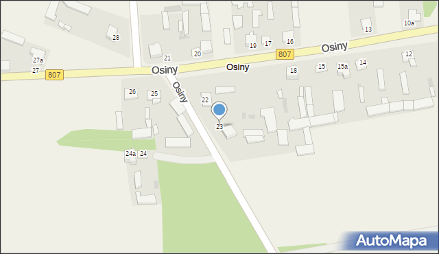 Osiny, Osiny, 23, mapa Osiny