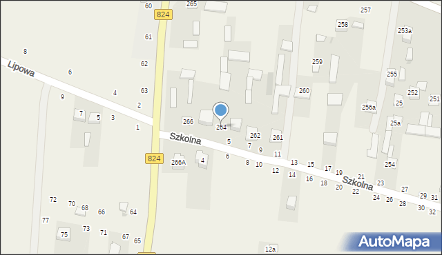 Osiny, Osiny, 264, mapa Osiny