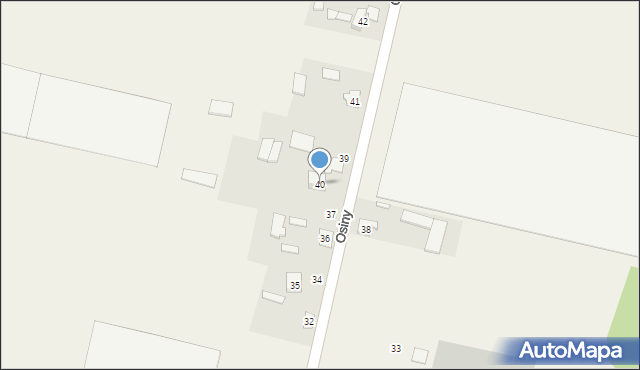 Osiny, Osiny, 40, mapa Osiny