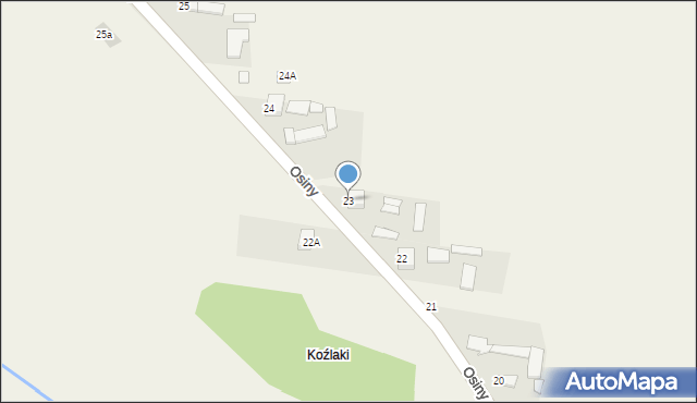 Osiny, Osiny, 23, mapa Osiny