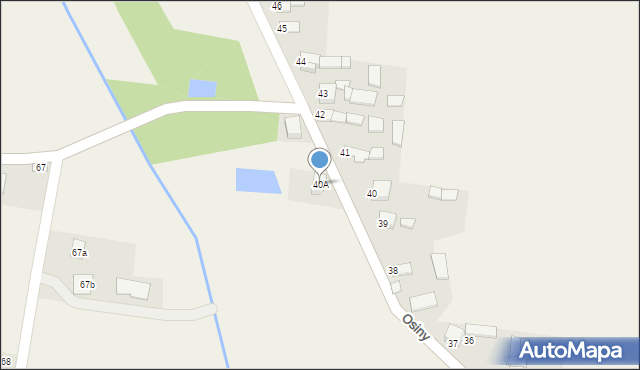Osiny, Osiny, 40A, mapa Osiny