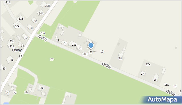 Osiny, Osiny, 20, mapa Osiny