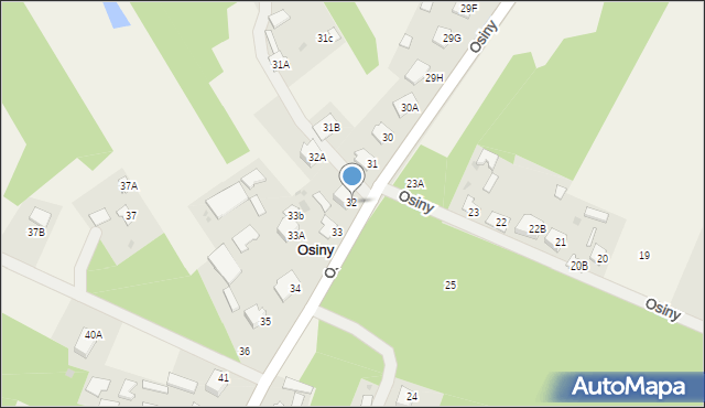 Osiny, Osiny, 32, mapa Osiny