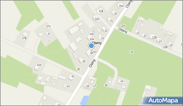 Osiny, Osiny, 34, mapa Osiny