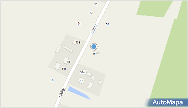 Osiny, Osiny, 55, mapa Osiny