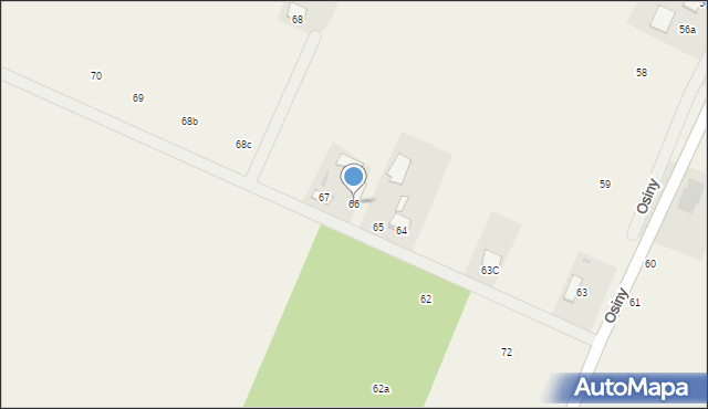Osiny, Osiny, 66, mapa Osiny