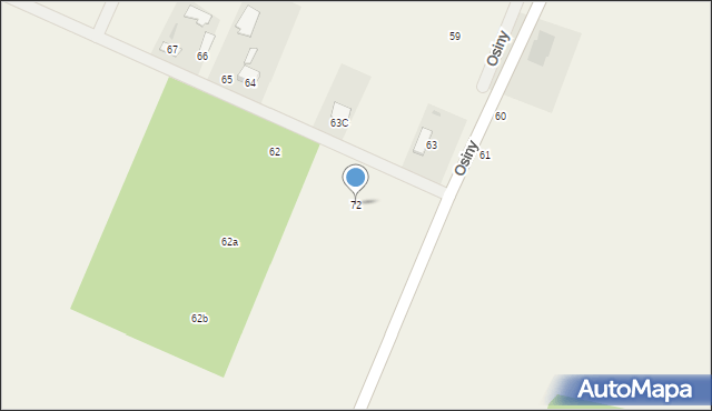 Osiny, Osiny, 72, mapa Osiny