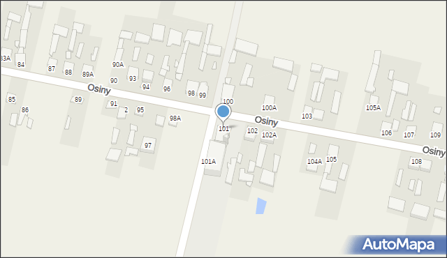 Osiny, Osiny, 101, mapa Osiny
