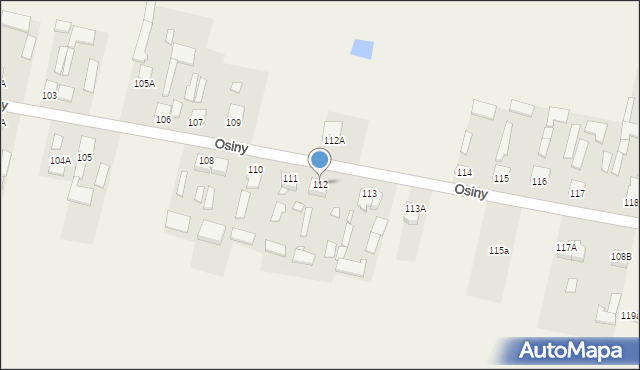 Osiny, Osiny, 112, mapa Osiny