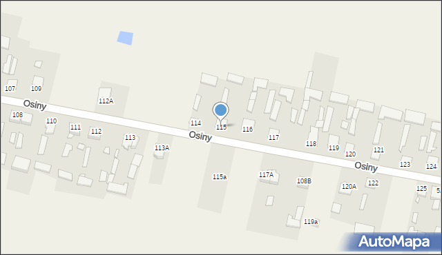 Osiny, Osiny, 115, mapa Osiny