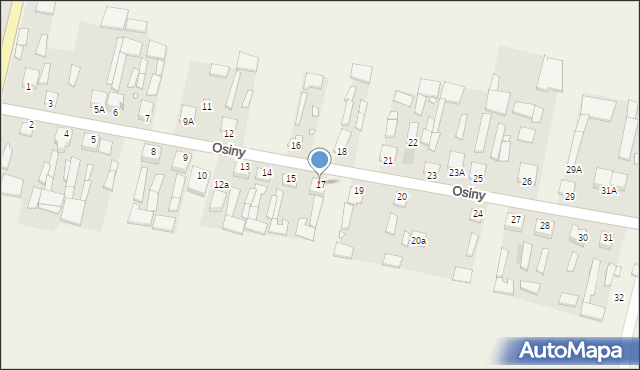 Osiny, Osiny, 17, mapa Osiny