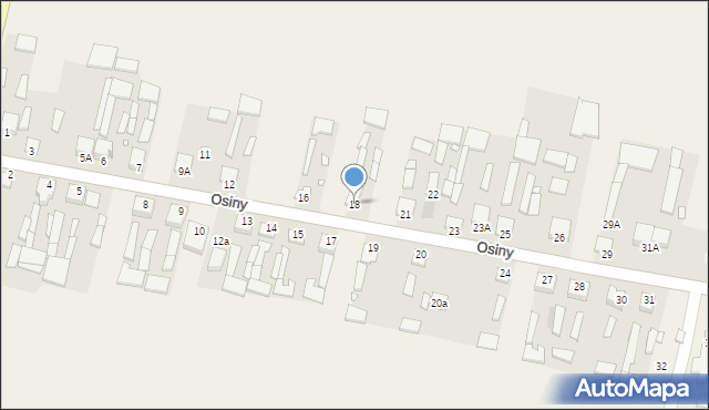 Osiny, Osiny, 18, mapa Osiny