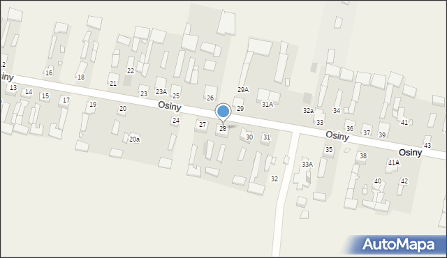 Osiny, Osiny, 28, mapa Osiny