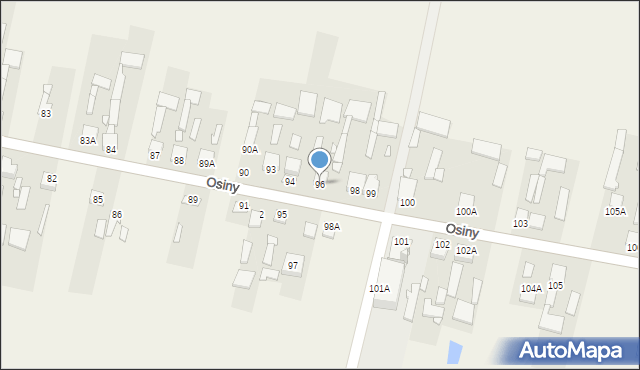 Osiny, Osiny, 96, mapa Osiny