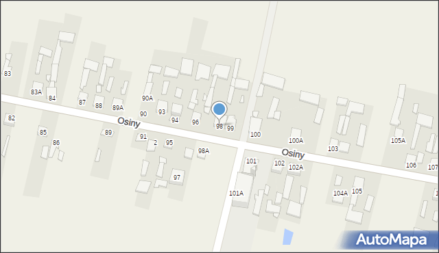 Osiny, Osiny, 98, mapa Osiny