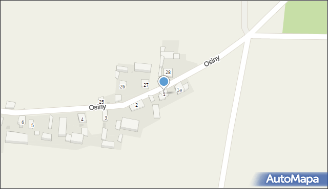 Osiny, Osiny, 1, mapa Osiny