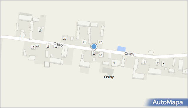 Osiny, Osiny, 11, mapa Osiny