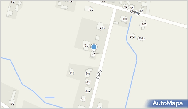 Osiny, Osiny, 43, mapa Osiny