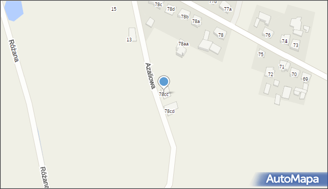 Osiny, Osiny, 78cc, mapa Osiny