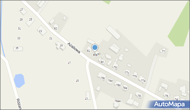 Osiny, Osiny, 80a, mapa Osiny