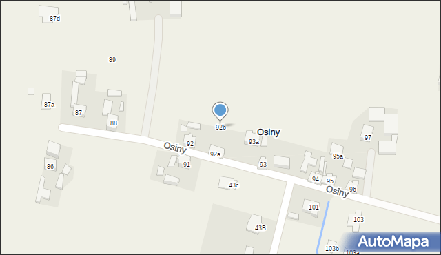 Osiny, Osiny, 92b, mapa Osiny