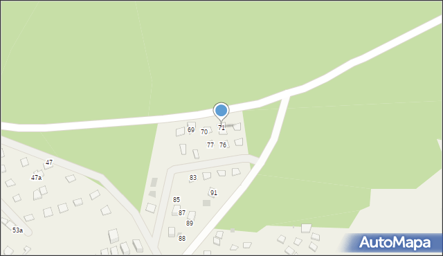 Osiny, Osiny, 71, mapa Osiny