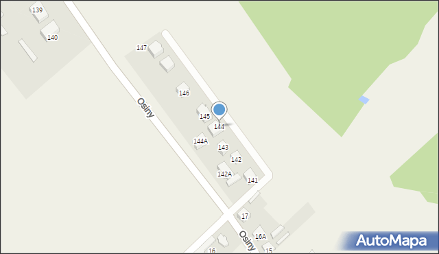 Osiny, Osiny, 144, mapa Osiny