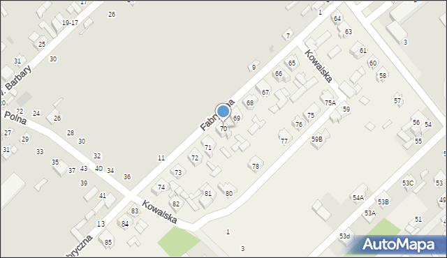 Osiny, Osiny, 70, mapa Osiny