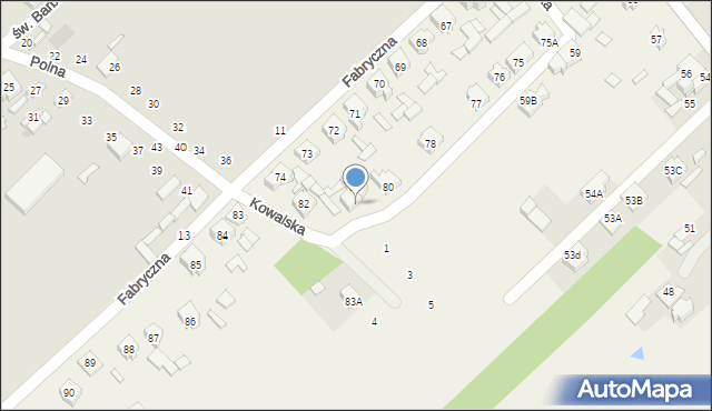 Osiny, Osiny, 81a, mapa Osiny