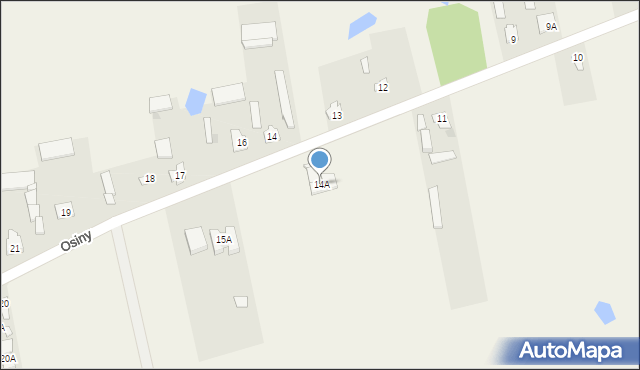 Osiny, Osiny, 14A, mapa Osiny