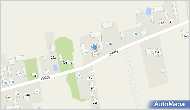 Osiny, Osiny, 21, mapa Osiny