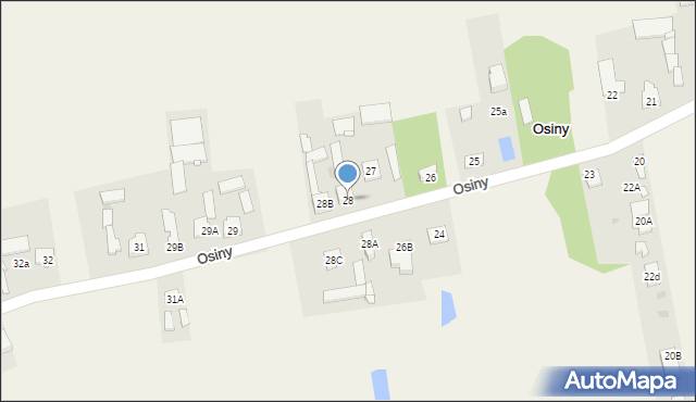 Osiny, Osiny, 28, mapa Osiny