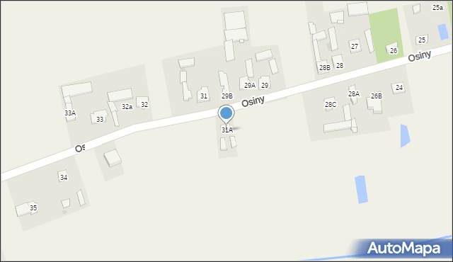 Osiny, Osiny, 31A, mapa Osiny
