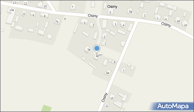 Osiny, Osiny, 1a, mapa Osiny