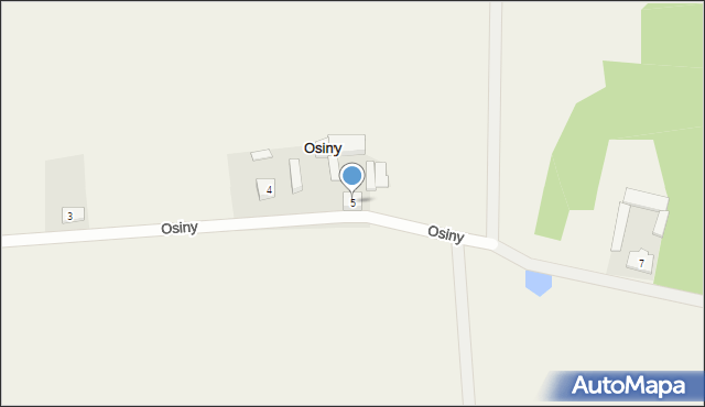 Osiny, Osiny, 5, mapa Osiny