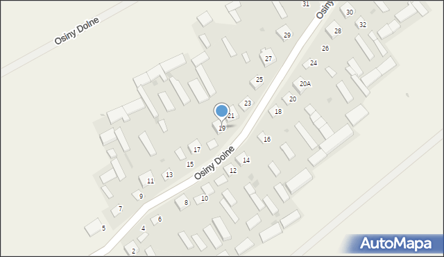 Osiny Dolne, Osiny Dolne, 19, mapa Osiny Dolne