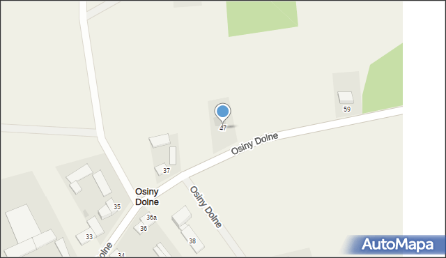 Osiny Dolne, Osiny Dolne, 47, mapa Osiny Dolne