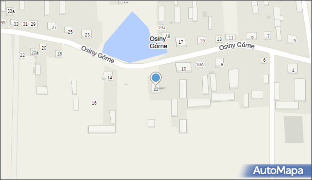 Osiny Górne, Osiny Górne, 12, mapa Osiny Górne