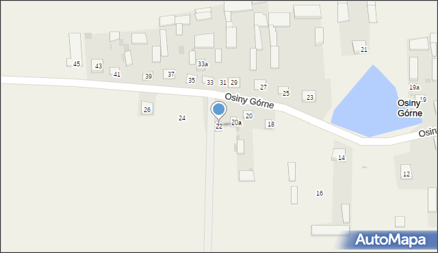 Osiny Górne, Osiny Górne, 22, mapa Osiny Górne