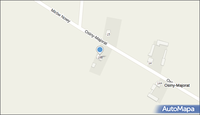 Osiny-Majorat, Osiny-Majorat, 14B, mapa Osiny-Majorat